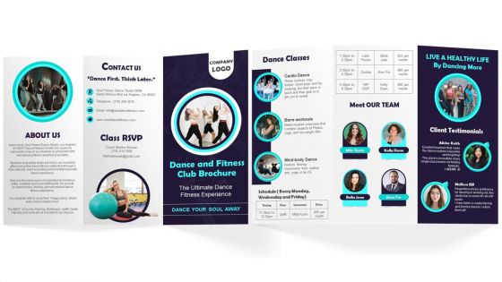 Dance And Fitness Club Brochure Trifold