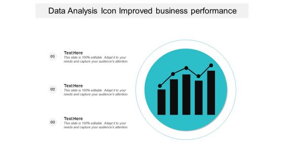 Data Analysis Icon Improved Business Performance Ppt PowerPoint Presentation File Slides PDF