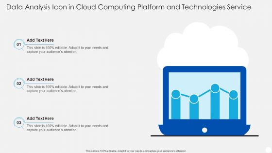 Data Analysis Icon In Cloud Computing Platform And Technologies Service Graphics PDF
