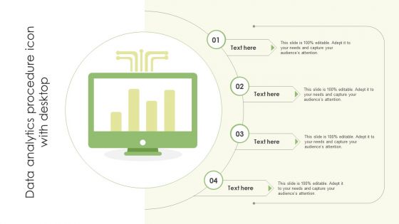 Data Analytics Procedure Icon With Desktop Graphics PDF