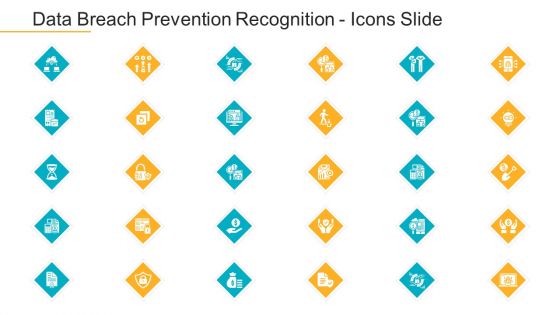 Data Breach Prevention Recognition Icons Slide Ppt Styles Designs PDF