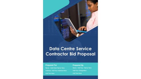 Data Center Services Contractor Bid Proposal Example Document Report Doc Pdf Ppt