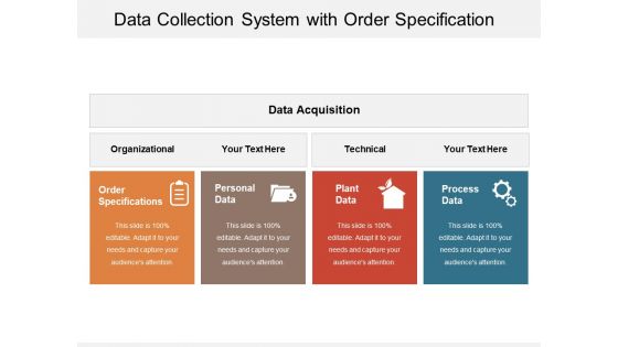 Data Collection System With Order Specification Ppt PowerPoint Presentation Icon Infographics PDF