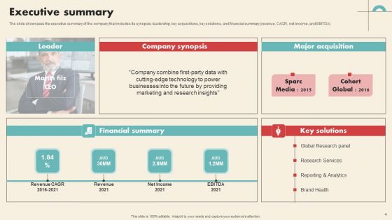 Data Driven Marketing Solutions Firm Company Profile Ppt PowerPoint Presentation Complete Deck With Slides