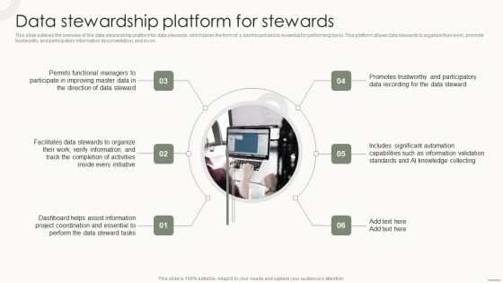 Data Governance IT Data Stewardship Platform For Stewards Themes PDF