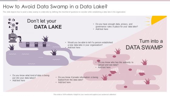 Data Lake Development With Azure Cloud Software How To Avoid Data Swamp In A Data Lake Mockup PDF