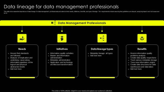 Data Lineage Implementation Data Lineage For Data Management Professionals Structure PDF