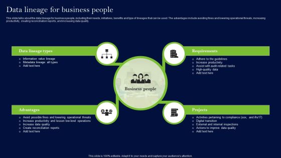 Data Lineage Methods Data Lineage For Business People Designs PDF