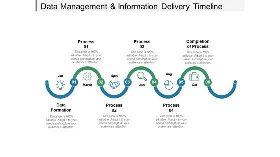 Data Management And Information Delivery Timeline Ppt PowerPoint Presentation Inspiration Example File
