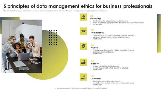 Data Management Ethics Ppt PowerPoint Presentation Complete Deck With Slides