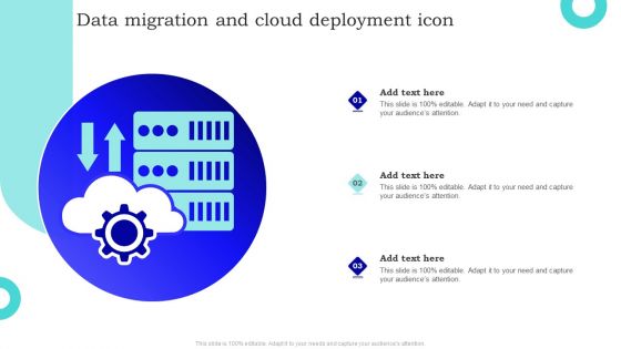Data Migration And Cloud Deployment Icon Template PDF