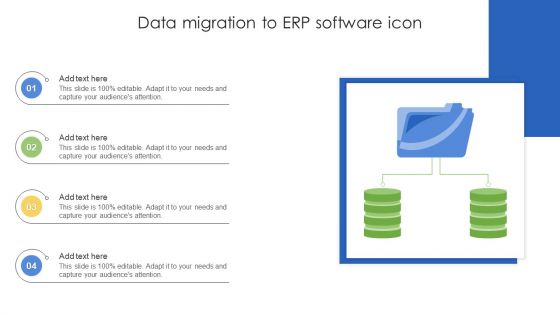 Data Migration To ERP Software Icon Ppt PowerPoint Presentation Gallery Graphic Tips PDF