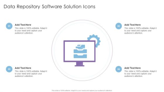 Data Repository Software Solution Icons Template PDF