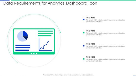 Data Requirements For Analytics Dashboard Icon Graphics PDF