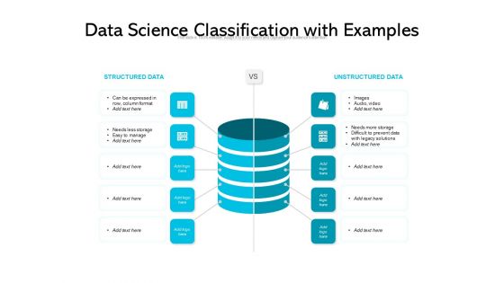 Data Science Classification With Examples Ppt PowerPoint Presentation Professional Show PDF