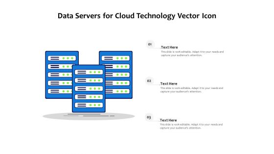 Data Servers For Cloud Technology Vector Icon Ppt PowerPoint Presentation File Inspiration PDF