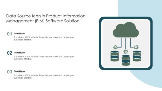 Data Source Icon In Product Information Management PIM Software Solution Themes PDF
