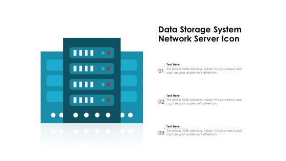 Data Storage System Network Server Icon Ppt PowerPoint Presentation Icon Styles PDF