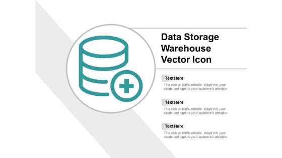 Data Storage Warehouse Vector Icon Ppt PowerPoint Presentation Portfolio Guidelines