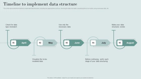 Data Structure IT Timeline To Implement Data Structure Guidelines PDF