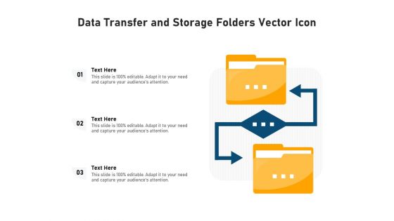 Data Transfer And Storage Folders Vector Icon Ppt PowerPoint Presentation Gallery Visuals PDF