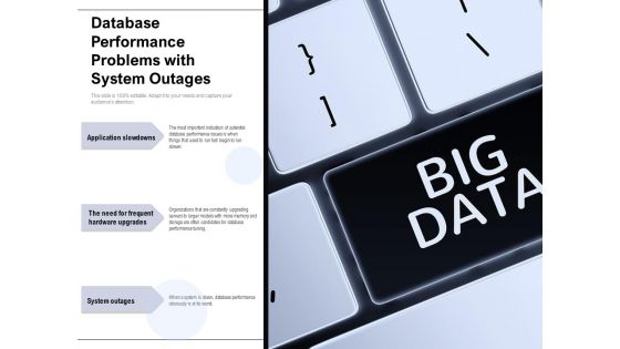Database Performance Problems With System Outages Ppt PowerPoint Presentation Ideas Background Images PDF