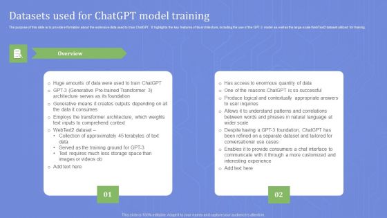 Datasets Used For Chatgpt Model Training Formats PDF