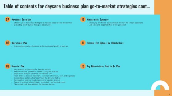 Daycare Business Plan Go To Market Strategies