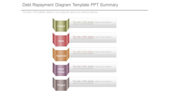 Debt Repayment Diagram Template Ppt Summary