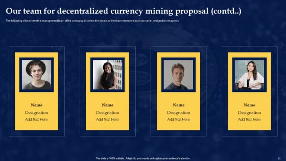 Decentralized Currency Mining Proposal Ppt PowerPoint Presentation Complete Deck With Slides
