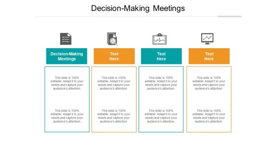 Decision Making Meetings Ppt PowerPoint Presentation Gallery Sample Cpb