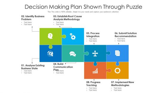 Decision Making Plan Shown Through Puzzle Ppt PowerPoint Presentation Pictures Vector PDF
