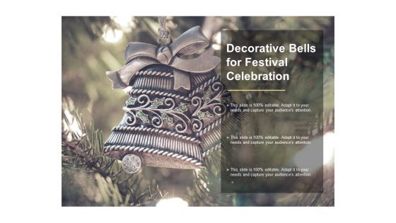 Decorative Bells For Festival Celebration Ppt PowerPoint Presentation Layouts Graphics Template
