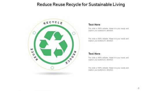 Decrease Reutilize Reprocess Waste Reduction Ppt PowerPoint Presentation Complete Deck
