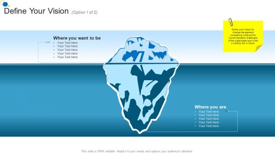 Define Your Vision Corporate Transformation Strategic Outline Background PDF
