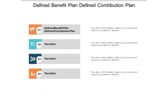 Defined Benefit Plan Vs Defined Contribution Plan Ppt PowerPoint Presentation Inspiration Graphic Tips Cpb