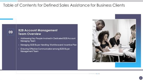 Defined Sales Assistance For Business Clients Ppt PowerPoint Presentation Complete Deck With Slides