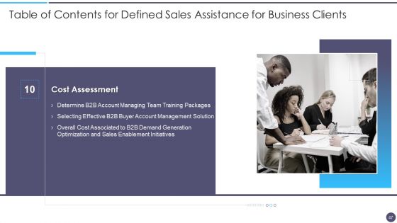 Defined Sales Assistance For Business Clients Ppt PowerPoint Presentation Complete Deck With Slides