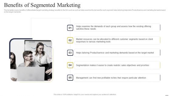 Defining Generic Target Marketing Techniques Benefits Of Segmented Marketing Icons PDF