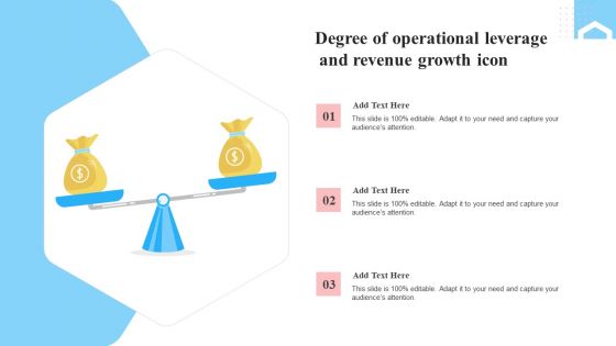 Degree Of Operational Leverage And Revenue Growth Icon Summary PDF