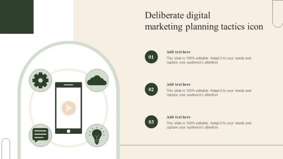 Deliberate Digital Marketing Planning Tactics Icon Rules PDF