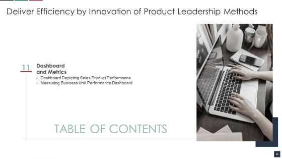 Deliver Efficiency By Innovation Of Product Leadership Methods Ppt PowerPoint Presentation Complete Deck With Slides
