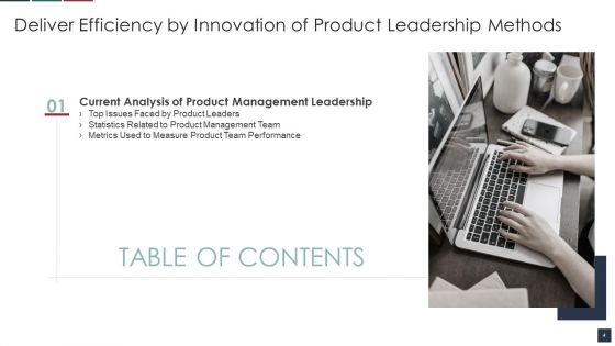 Deliver Efficiency By Innovation Of Product Leadership Methods Ppt PowerPoint Presentation Complete Deck With Slides