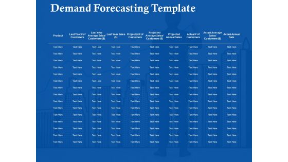 Demand Forecasting Template Ppt Powerpoint Presentation Gallery Graphics