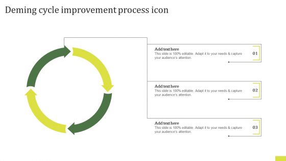 Deming Cycle Improvement Process Icon Graphics PDF