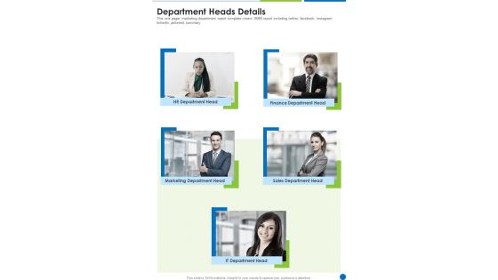 Department Heads Details One Pager Documents