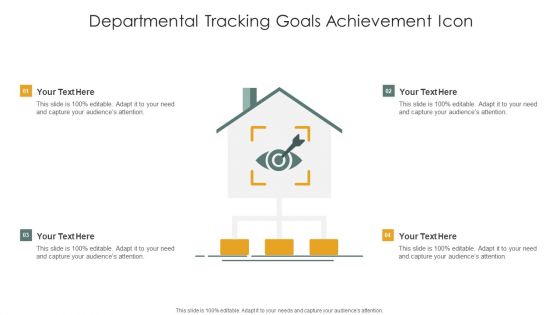 Departmental Tracking Goals Achievement Icon Background PDF