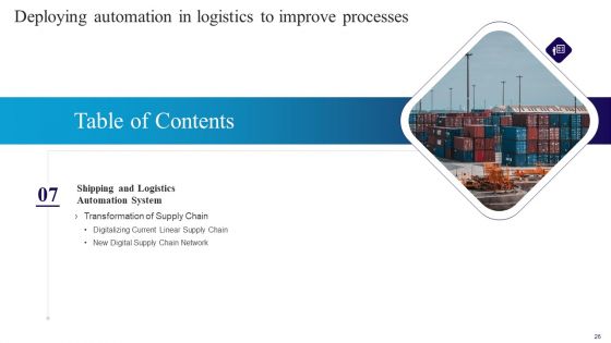 Deploying Automation In Logistics To Improve Processes Ppt PowerPoint Presentation Complete Deck With Slides