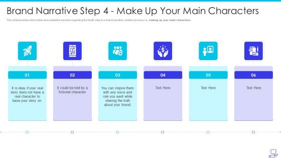 Deploying Brand Storytelling Influence Customer Brand Narrative Step 4 Make Up Your Main Characters Topics PDF