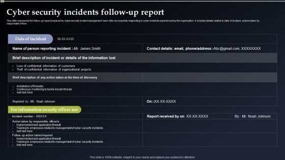 Deploying Cyber Security Incident Response Administration Cyber Security Incidents Follow Up Report Guidelines PDF